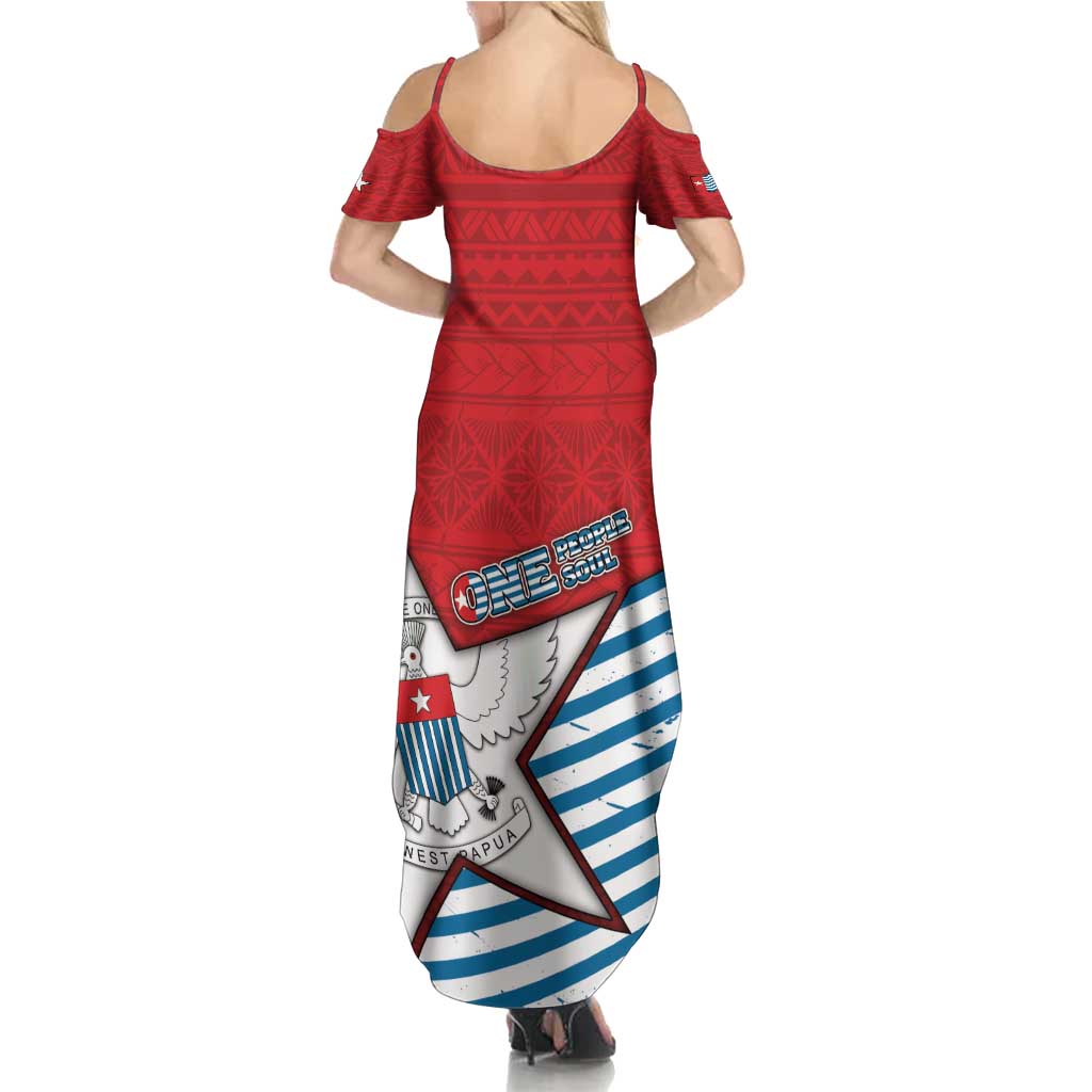 West Papua Morning Star Family Matching Summer Maxi Dress and Hawaiian Shirt One People One Soul - Polynesian Pride