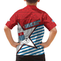 West Papua Morning Star Family Matching Tank Maxi Dress and Hawaiian Shirt One People One Soul - Polynesian Pride