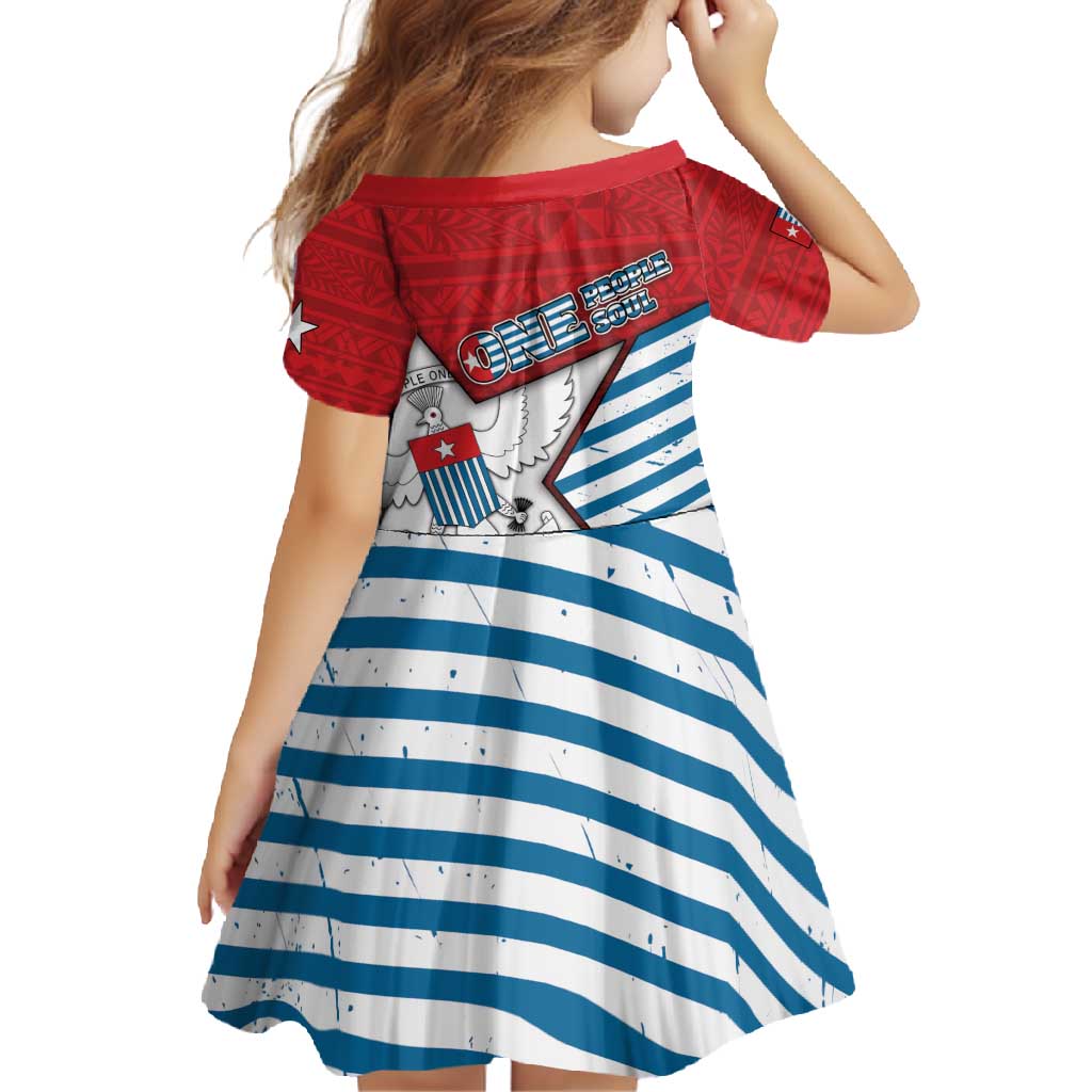 West Papua Morning Star Family Matching Tank Maxi Dress and Hawaiian Shirt One People One Soul - Polynesian Pride