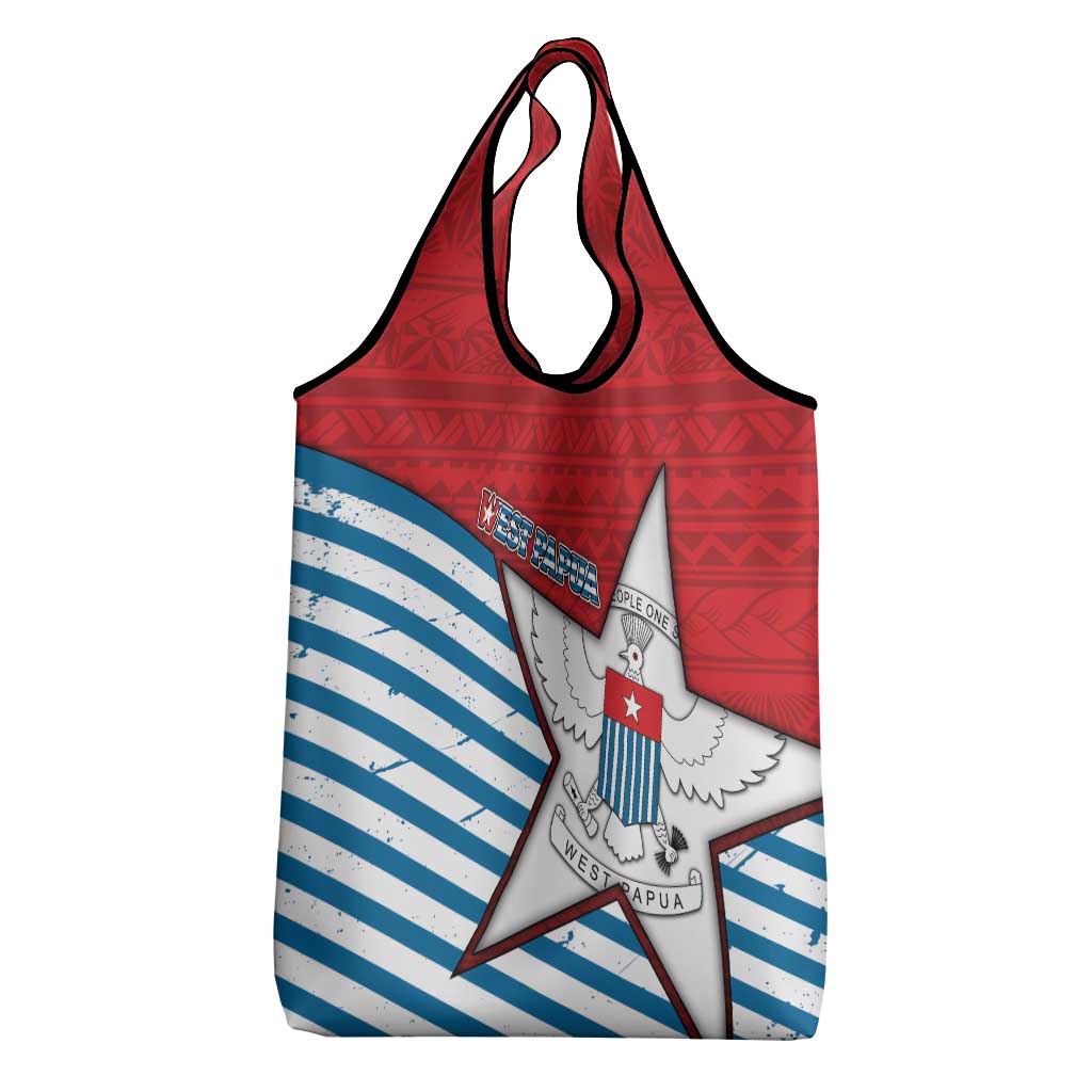 West Papua Morning Star Grocery Bag One People One Soul - Polynesian Pride