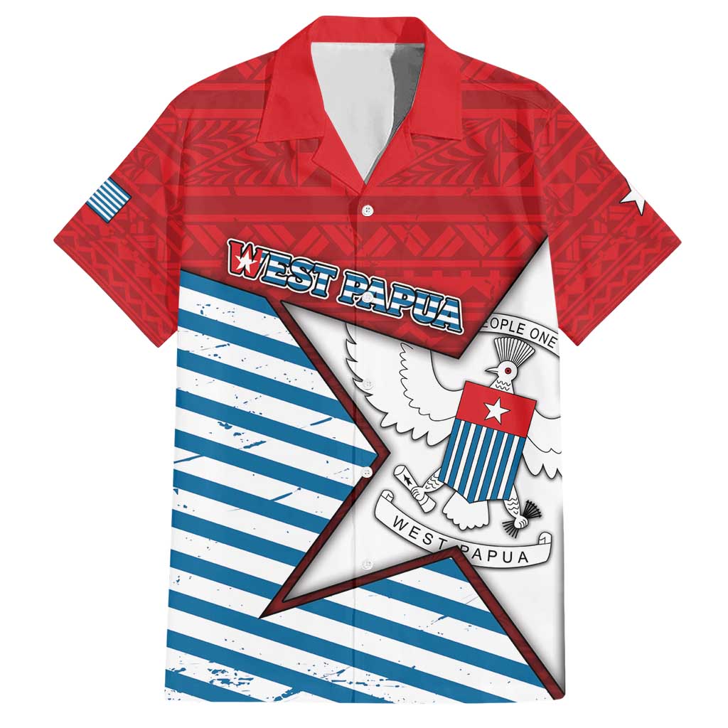 West Papua Morning Star Hawaiian Shirt One People One Soul DT05 Red - Polynesian Pride