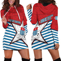 West Papua Morning Star Hoodie Dress One People One Soul - Polynesian Pride