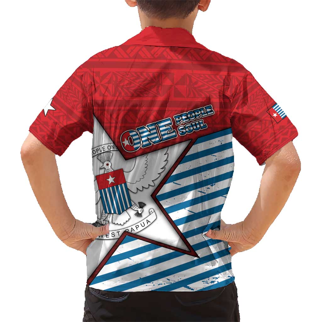 West Papua Morning Star Kid Hawaiian Shirt One People One Soul - Polynesian Pride