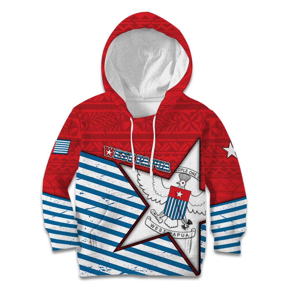 West Papua Morning Star Kid Hoodie One People One Soul - Polynesian Pride