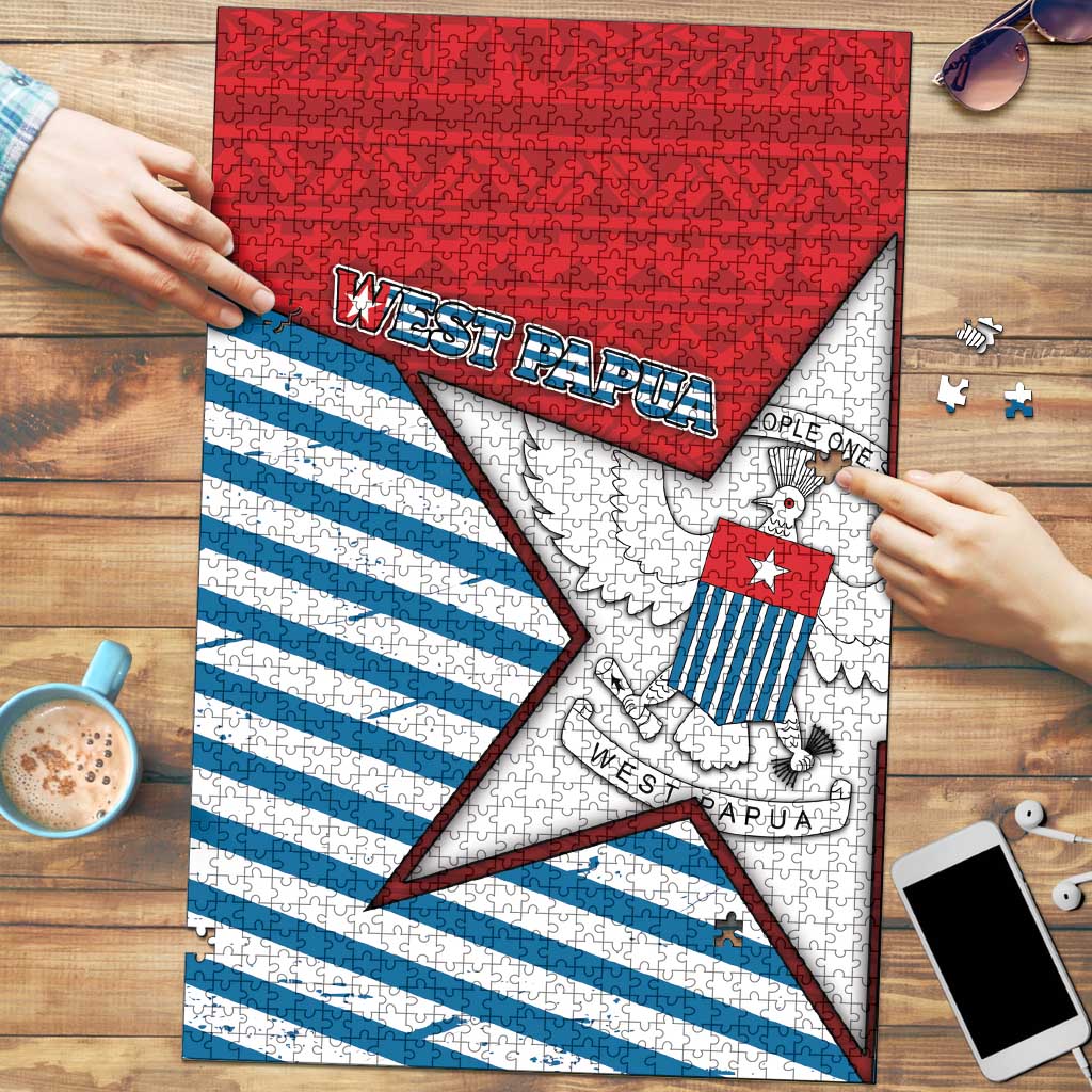 West Papua Morning Star Puzzle One People One Soul DT05 Red - Polynesian Pride