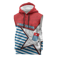 West Papua Morning Star Sleeveless Hoodie One People One Soul DT05 Red - Polynesian Pride