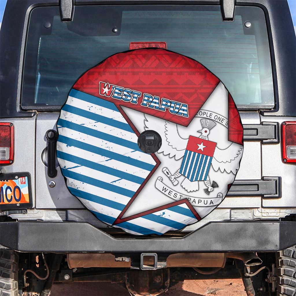 West Papua Morning Star Spare Tire Cover One People One Soul - Polynesian Pride
