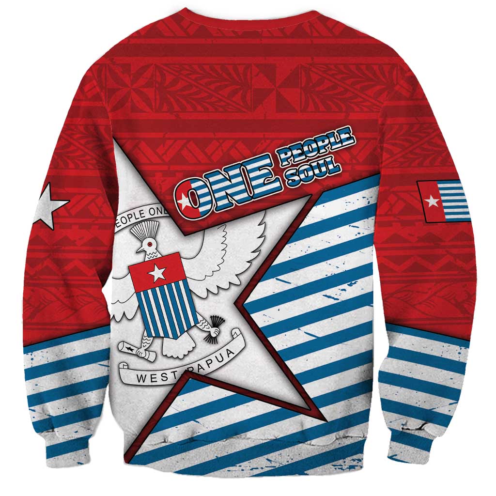 West Papua Morning Star Sweatshirt One People One Soul - Polynesian Pride