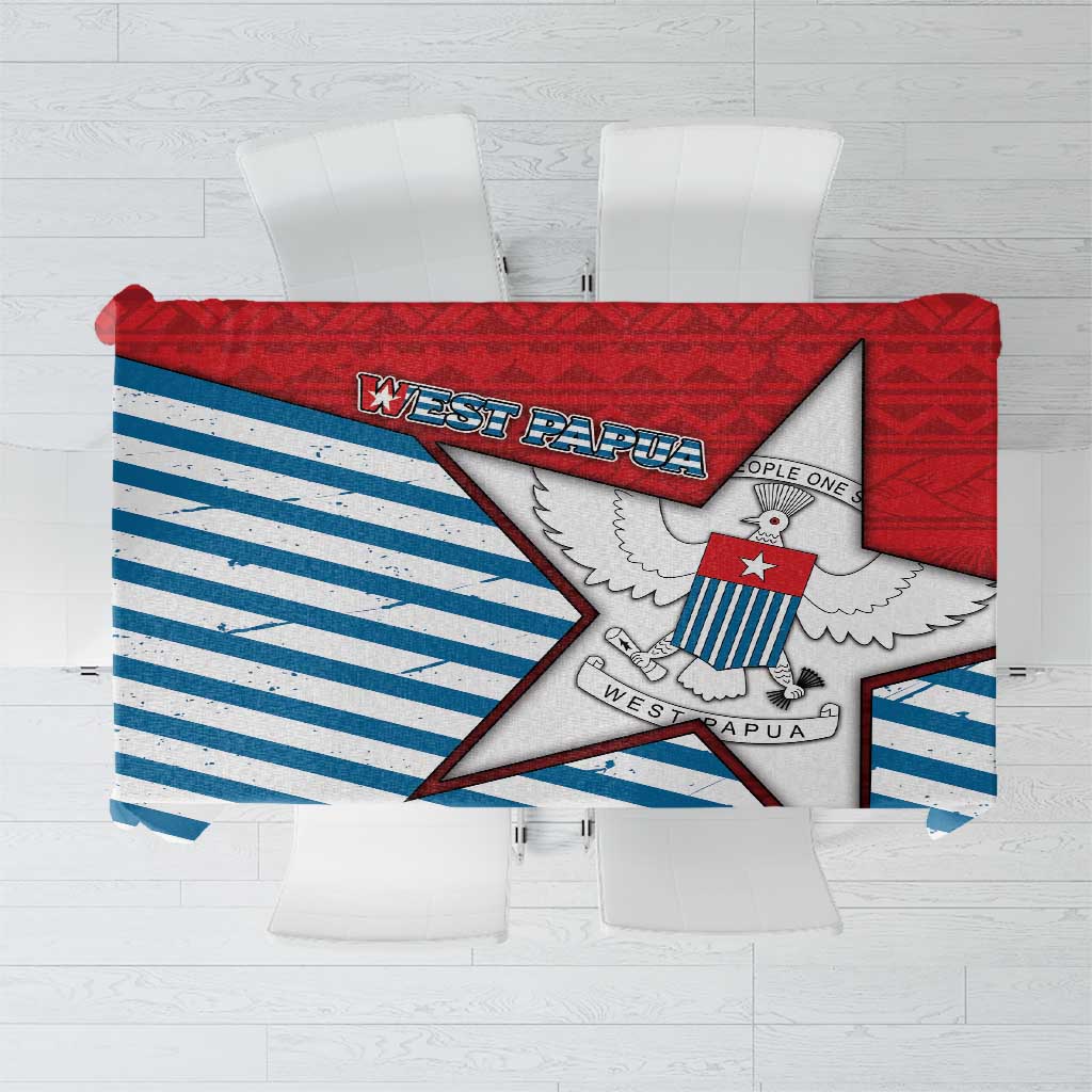 West Papua Morning Star Tablecloth One People One Soul DT05 Red - Polynesian Pride