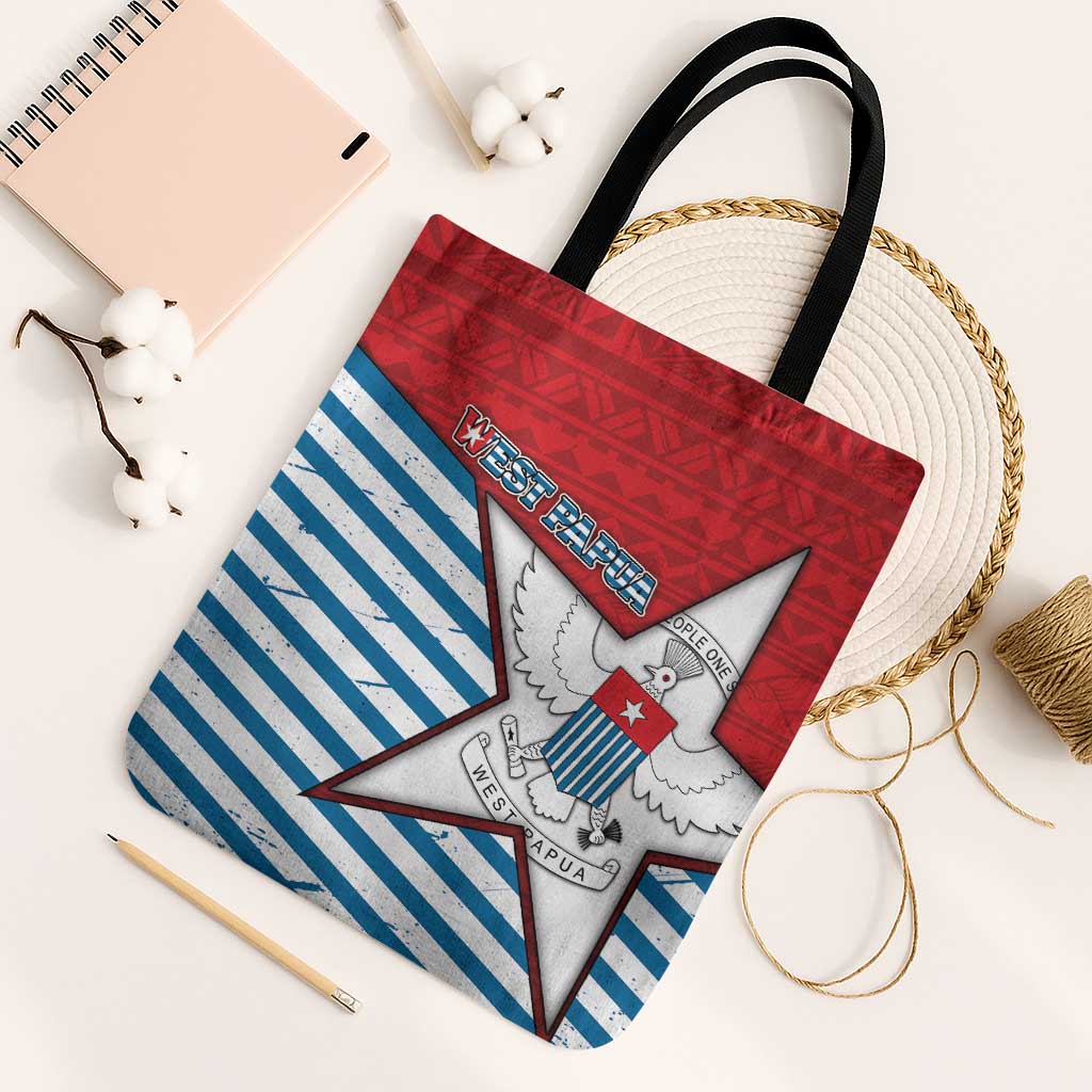West Papua Morning Star Tote Bag One People One Soul - Polynesian Pride