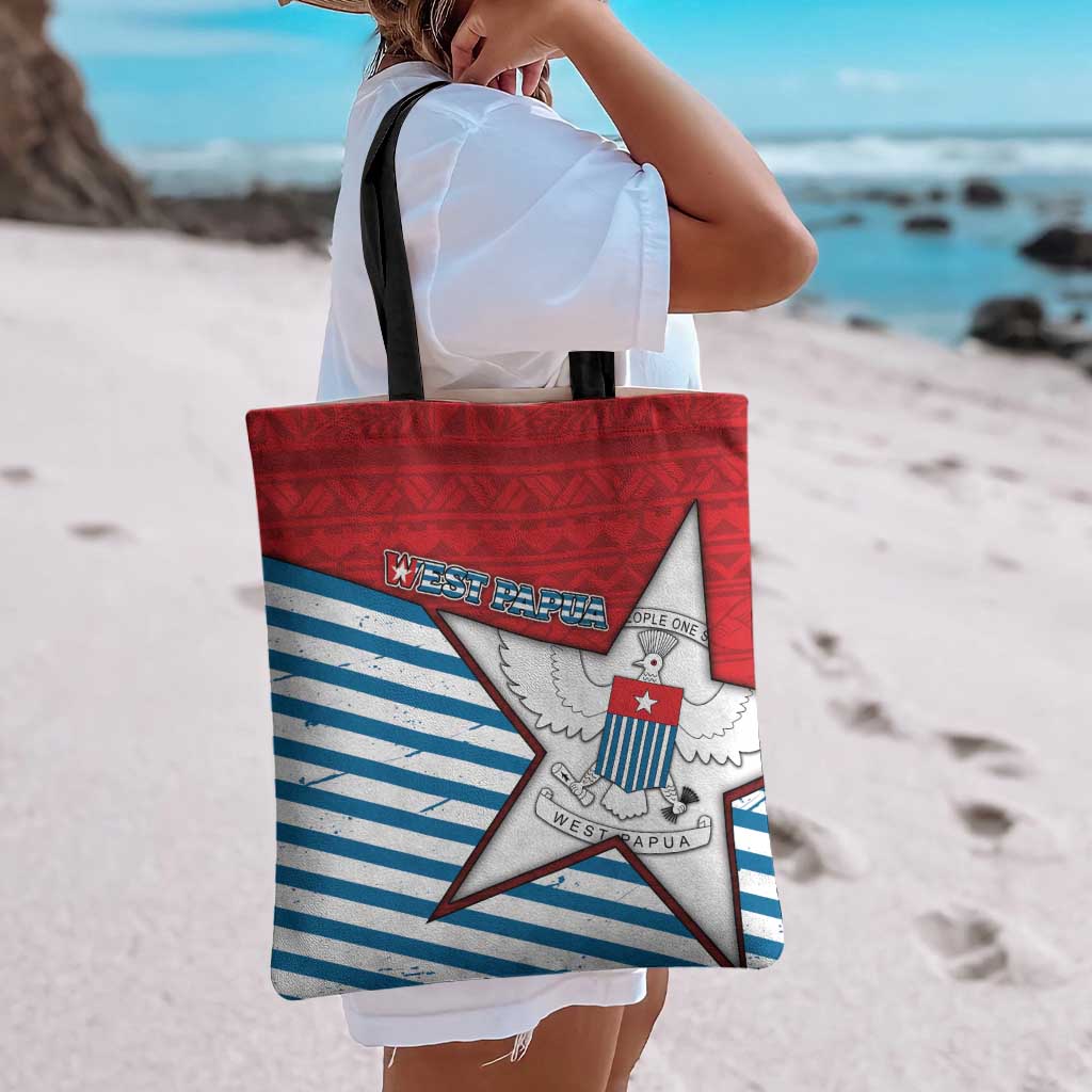 West Papua Morning Star Tote Bag One People One Soul - Polynesian Pride
