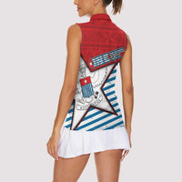 West Papua Morning Star Women Sleeveless Polo Shirt One People One Soul DT05 - Polynesian Pride