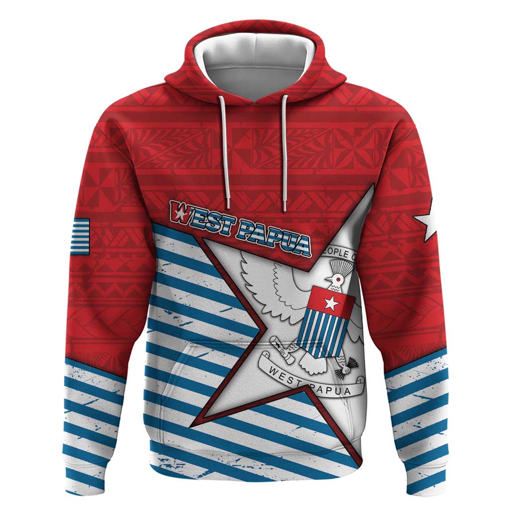 West Papua Morning Star Zip Hoodie One People One Soul - Polynesian Pride