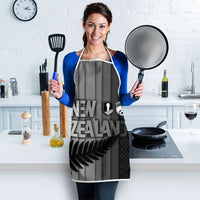 New Zealand Football Apron Silver Fern Maori Pattern Monochrome DT05 - Polynesian Pride