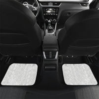 Custom New Zealand Football Car Mats Silver Fern Maori Pattern Monochrome DT05 Set 2pcs - Back White - Polynesian Pride