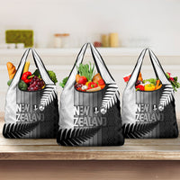 New Zealand Football Grocery Bag Silver Fern Maori Pattern Monochrome