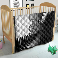 New Zealand Football Quilt Silver Fern Maori Pattern Monochrome DT05 - Polynesian Pride