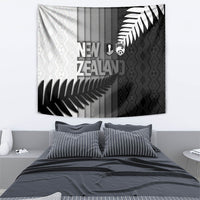 New Zealand Football Tapestry Silver Fern Maori Pattern Monochrome DT05 - Polynesian Pride