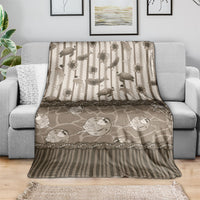 Hawaii Christmas In July Blanket Beige Mele Kalikimaka Sea Animals