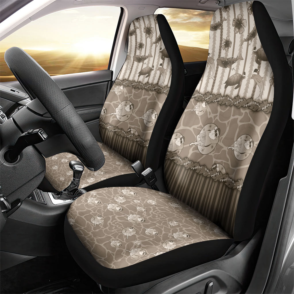 Hawaii Christmas In July Car Seat Cover Beige Mele Kalikimaka Sea Animals