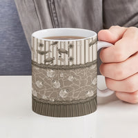 Hawaii Christmas In July Ceramic Mug Beige Mele Kalikimaka Sea Animals