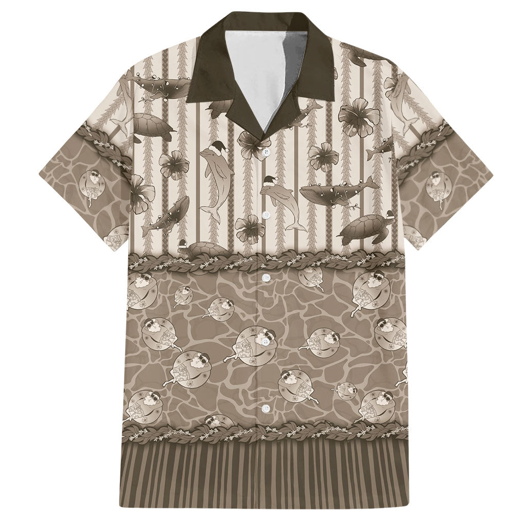 Hawaii Christmas In July Hawaiian Shirt Beige Mele Kalikimaka Sea Animals