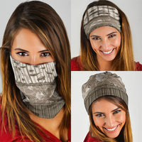 Hawaii Christmas In July Neck Gaiter Beige Mele Kalikimaka Sea Animals