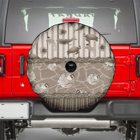 Hawaii Christmas In July Spare Tire Cover Beige Mele Kalikimaka Sea Animals