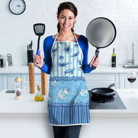 Hawaii Christmas In July Apron Sky Blue Mele Kalikimaka Sea Animals