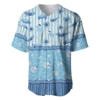 Hawaii Christmas In July Baseball Jersey Sky Blue Mele Kalikimaka Sea Animals