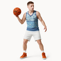 Hawaii Christmas In July Basketball Jersey Sky Blue Mele Kalikimaka Sea Animals