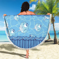 Hawaii Christmas In July Beach Blanket Sky Blue Mele Kalikimaka Sea Animals