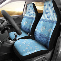 Hawaii Christmas In July Car Seat Cover Sky Blue Mele Kalikimaka Sea Animals