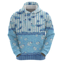 Hawaii Christmas In July Hoodie Sky Blue Mele Kalikimaka Sea Animals
