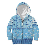 Hawaii Christmas In July Kid Hoodie Sky Blue Mele Kalikimaka Sea Animals