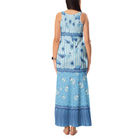 Hawaii Christmas In July Tank Maxi Dress Sky Blue Mele Kalikimaka Sea Animals