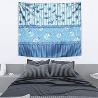 Hawaii Christmas In July Tapestry Sky Blue Mele Kalikimaka Sea Animals