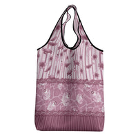 Hawaii Christmas In July Grocery Bag Dusty Pink Mele Kalikimaka Sea Animals