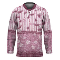 Hawaii Christmas In July Hockey Jersey Dusty Pink Mele Kalikimaka Sea Animals