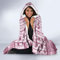 Hawaii Christmas In July Hooded Blanket Dusty Pink Mele Kalikimaka Sea Animals