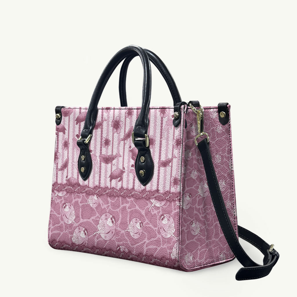 Hawaii Christmas In July Leather Bag Dusty Pink Mele Kalikimaka Sea Animals