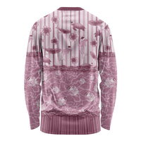 Hawaii Christmas In July Long Sleeve Shirt Dusty Pink Mele Kalikimaka Sea Animals