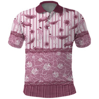 Hawaii Christmas In July Polo Shirt Dusty Pink Mele Kalikimaka Sea Animals