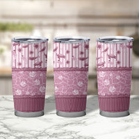 Hawaii Christmas In July Tumbler Cup Dusty Pink Mele Kalikimaka Sea Animals