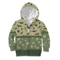 Hawaii Christmas In July Kid Hoodie Olive Green Mele Kalikimaka Sea Animals