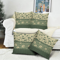 Hawaii Christmas In July Pillow Cover Olive Green Mele Kalikimaka Sea Animals DT05 - Polynesian Pride