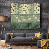 Hawaii Christmas In July Tapestry Olive Green Mele Kalikimaka Sea Animals