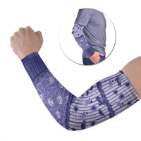 Hawaii Christmas In July Arm Sleeves Amethyst Purple Mele Kalikimaka Sea Animals