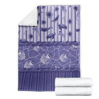Hawaii Christmas In July Blanket Amethyst Purple Mele Kalikimaka Sea Animals