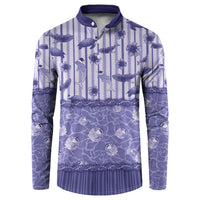 Hawaii Christmas In July Button Sweatshirt Amethyst Purple Mele Kalikimaka Sea Animals
